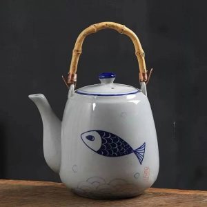Théière Japonaise – Poisson Bleu