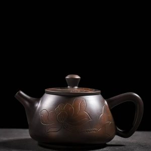 Théière Chinoise – Fleur de Lotus Sombre
